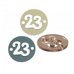 Plexi Acrylic Lucky Connector Round “23” 18mm