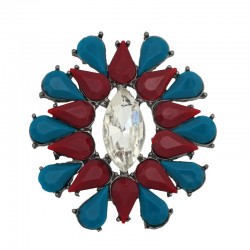 Metal Setting with Resin Stones 44x40mm