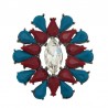 Gun Metal/Pétrole/Rouge foncé