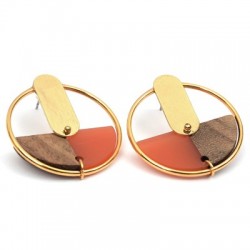 Boucle D'Oreille Ovale en Laiton 8 x 21 mm