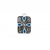 999° Silver Antique Plated/ Blue