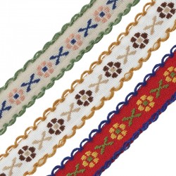 Ruban Polyester avec Fleurs (~14 mm (~5 m)