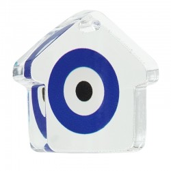 Plexi Acrylic Lucky DecoHouse w/ Evil Eye 40x37mm