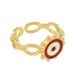 Anillo de Metal Latón con Ojo Esmaltado 20x11mm/2.3mm