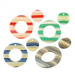 Resin Pendant Round 35mm & 18mm (2pcs/Set)