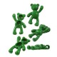 Enameled Brass Charm Bear 14x22mm