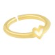 Brass Ring Heart w/ Enamel 18mm