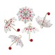 Acrylic Umbrella w/ Metal Handle Flowers & Tree 19mm