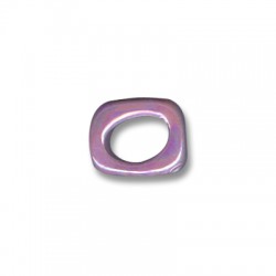 Anello Irregolare Passante per Cuoio Regaliz in Ceramica Smaltata 5mm (Ø 11x8mm)