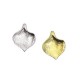 Pendentif en Laiton Moulé en Forme de Feuille 27 x 34 mm