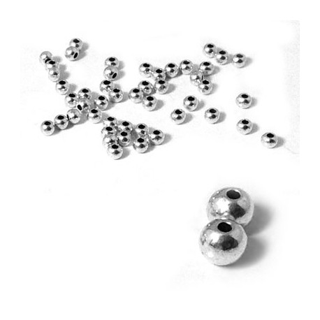 Perle en Métal/Zamak, 3,2x2,6mm (Ø 1,2mm)