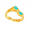 24K Gold Plated/Turquoise