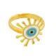 Anello in Ottone Occhio con Smalto 20x18mm