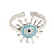 Bague en Laiton Émaillé Fleur avec œil Maléfique 20 x 18 mm