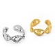Brass Cast Finger Ring with Eyes 19x7mm