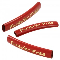 Tubo in Metallo Ottone Dipinto "Forever Free" 6x35mm