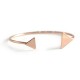 Bracelet Jonc Ajustable en Métal/Laiton 63mm avec triangles