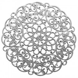 Colgante de Metal Latón Redonda (Corte Láser) 69mm