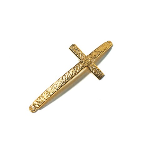 Brass Cast Curved Cross 38x15mm