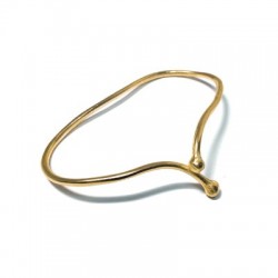 Brass Cast Palm Bracelet 74x37/2.5mm