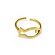 Anillo de Metal Latón Ajustable Pez 15x8mm