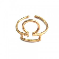 Anillo de Metal Latón Ajustable Signo Libra 20mm