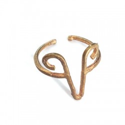 Anillo de Metal Latón Ajustable Signo Aries 20mm