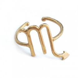 Brass Cast Finger Ring Scorpio 20mm