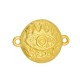 Brass Cast Connector Round with Evil Eye 16mm