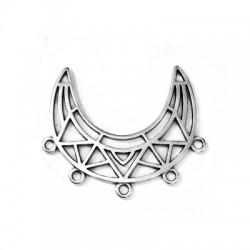 Intercalaire Collier avec 5 anneaux en Métal/Zamak 10x32mm
