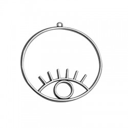 Pendentif rond en Zamak avec Œillet 60 mm