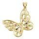 Conector de Metal Latón Mariposa con Circonitas 28x24mm