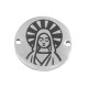 Stainless Steel 304 Connector Round w/Virgin Mary 15mm/1.5mm