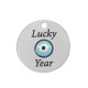 Stainless Steel 304 Charm “Lucky Year” w/ Enamel 15mm/0.8mm