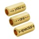 Brass Tube Hexagon "You are special" 8x19mm (Ø5mm)