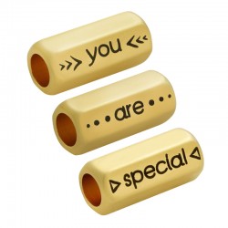 Tubo in Ottone Esagonale "You are special" 8x19mm (Ø5mm)