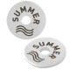 Brass Washer Round "SUMMER" w/ Wave 15mm/1.6mm (Ø3.7mm)