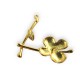 Brass Cast Flower 24x26mm