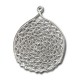 Ciondolo in Metallo Ottone Fligrana Rotonda 38.5x30mm