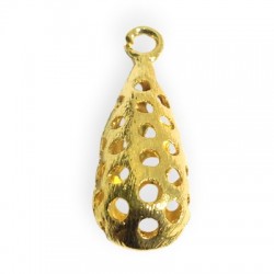 Brass Cast Drop Pendant 10x20mm