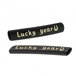 Brass Painted Tube "Lucky year" w/ Horseshoe 6x35mm