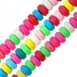 Polymer Clay Mosaic Washer 6mm/3mm (Ø1mm) (112pcs)