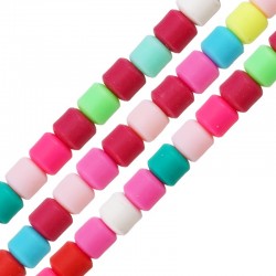 Polymer Clay Mosaic Tube 6mm (Ø1mm) (65pcs)