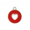 999° Silver Antique Plated/ Red