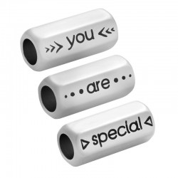 Μεταλλικό Σωληνάκι Εξάγωνο "You are special" 8x19mm (Ø5mm)