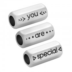 Tubo in Ottone Esagonale "You are special" 8x19mm (Ø5mm)