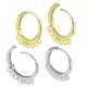 Boucles D'Oreilles Rondes en Laiton avec Boucles 16 mm