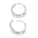 Orecchino in Metallo Ottone a Cerchio con 7 Anellini 16mm