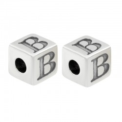 Distanziatore in Zama Cubo con Lettere e Numeri 7x7mm (Ø3mm)