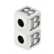 Zamak Bead Cube w/ Letter "B" 7mm (Ø3.7mm)